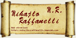 Mihajlo Raffanelli vizit kartica